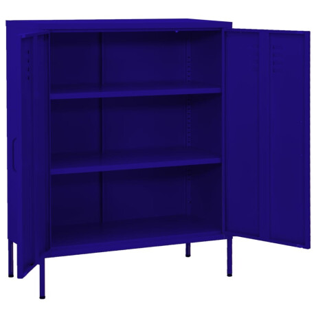 vidaXL Opbergkast 80x35x101,5 cm staal marineblauw afbeelding2 - 1