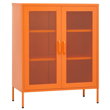 vidaXL Opbergkast 80x35x101,5 cm staal oranje afbeelding2 - 1