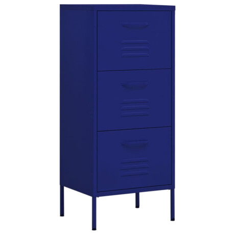 vidaXL Opbergkast 42,5x35x101,5 cm staal marineblauw afbeelding2 - 1