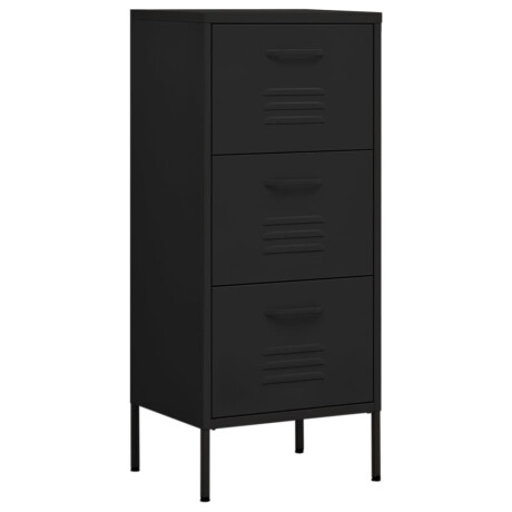 vidaXL Opbergkast 42,5x35x101,5 cm staal zwart afbeelding2 - 1