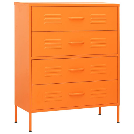 vidaXL Ladekast 80x35x101,5 cm staal oranje afbeelding2 - 1
