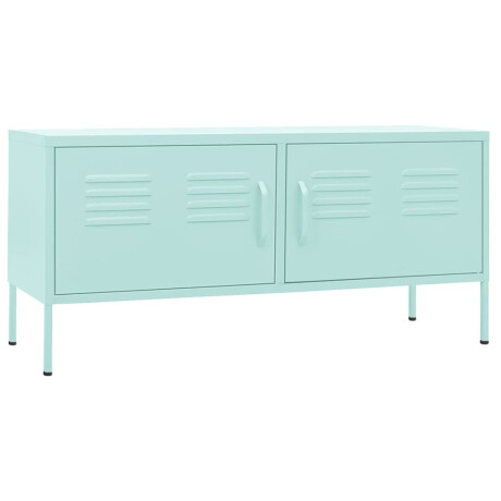 vidaXL Tv-meubel 105x35x50 cm staal mintkleurig afbeelding2 - 1