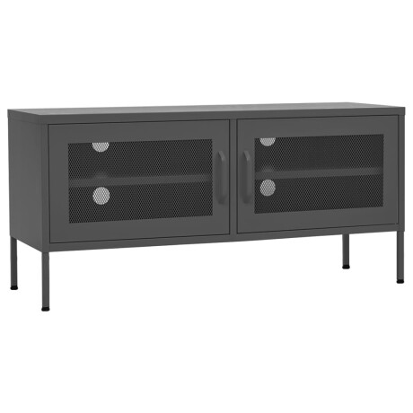 vidaXL Tv-meubel 105x35x50 cm staal antracietkleurig afbeelding2 - 1