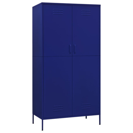 vidaXL Kledingkast 90x50x180 cm staal marineblauw afbeelding2 - 1