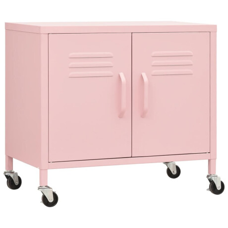 vidaXL Opbergkast 60x35x56 cm staal roze afbeelding2 - 1