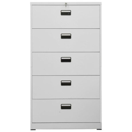 vidaXL Archiefkast 90x46x164 cm staal lichtgrijs afbeelding2 - 1