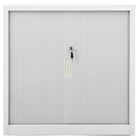 vidaXL Roldeurkast 90x40x90 cm staal grijs afbeelding2 - 1
