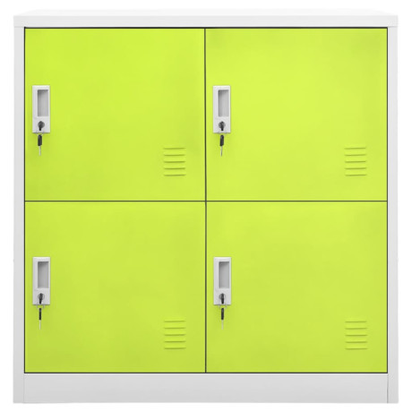 vidaXL Lockerkast 90x45x92,5 cm staal lichtgrijs en groen afbeelding2 - 1