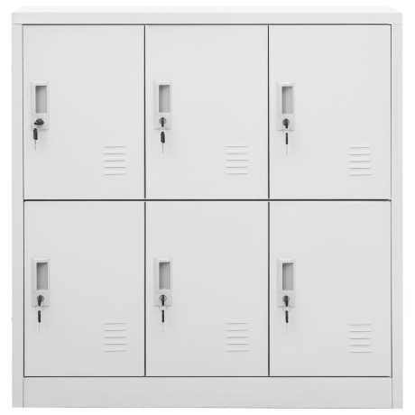 vidaXL Lockerkast 90x45x92,5 cm staal lichtgrijs afbeelding2 - 1