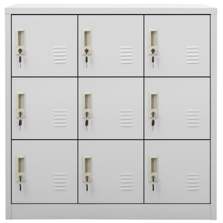 vidaXL Lockerkast 90x45x92,5 cm staal lichtgrijs afbeelding2 - 1