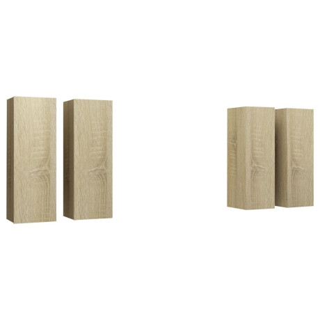 vidaXL Tv-meubelen 4 st 30,5x30x90 cm bewerkt hout sonoma eikenkleurig afbeelding2 - 1