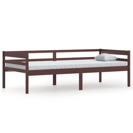vidaXL Bedframe massief grenenhout donkerbruin 90x200 cm afbeelding2 - 1