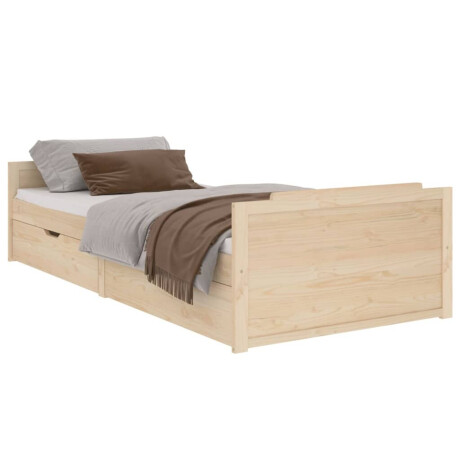 vidaXL Bedframe met lades massief grenenhout 90x200 cm afbeelding2 - 1