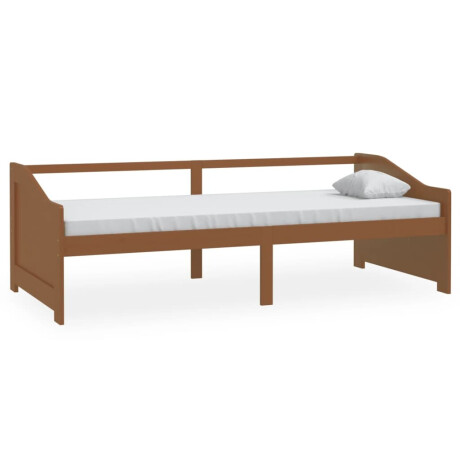 vidaXL Bedbank 3-zits massief grenenhout honingbruin 90x200 cm afbeelding2 - 1