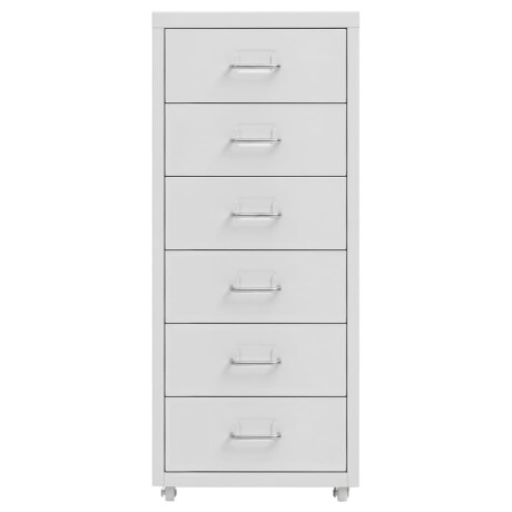 vidaXL Ladeblok verrijdbaar 28x41x69 cm metaal grijs afbeelding2 - 1