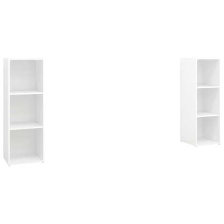 vidaXL Tv-meubelen 2 st 107x35x37 cm bewerkt houtwit afbeelding2 - 1