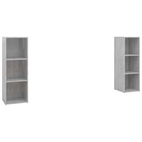 vidaXL Tv-meubelen 2 st 107x35x37 cm bewerkt houtbetongrijs afbeelding2 - 1
