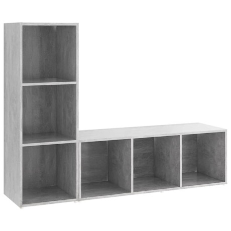 vidaXL Tv-meubelen 2 st 107x35x37 cm bewerkt hout betongrijs afbeelding2 - 1