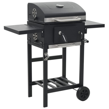 vidaXL Pizzaoven en barbecue 3-in-1 zwart afbeelding2 - 1