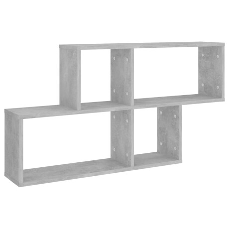 vidaXL Wandschap 100x18x53 cm bewerkt hout betongrijs afbeelding2 - 1