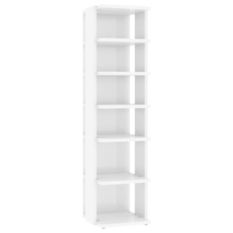 vidaXL Schoenenkast 27,5x27x102 cm bewerkt hout hoogglans wit afbeelding2 - 1