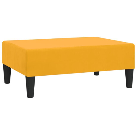 vidaXL Voetenbank 78x56x32 cm fluweel geel afbeelding2 - 1