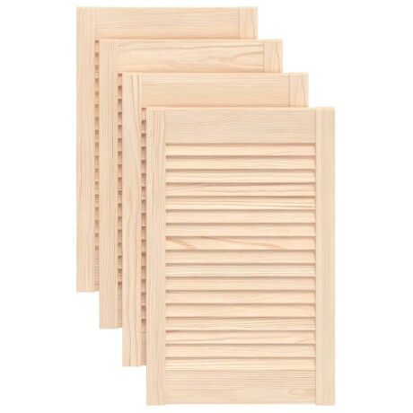 vidaXL Kastdeuren met lamellen 4 st 61,5x39,4 cm massief grenenhout afbeelding2 - 1