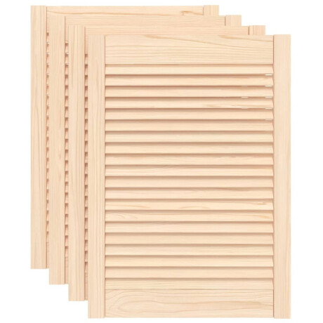 vidaXL Kastdeuren met lamellen 4 st 69x49,4 cm massief grenenhout afbeelding2 - 1