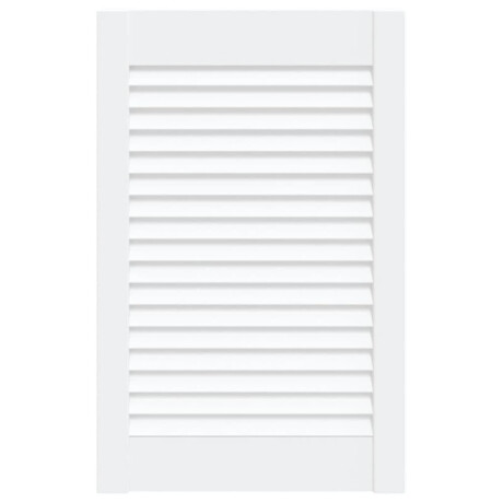 vidaXL Kastdeur met lamellen 61,5x39,4 cm massief grenenhout wit afbeelding2 - 1