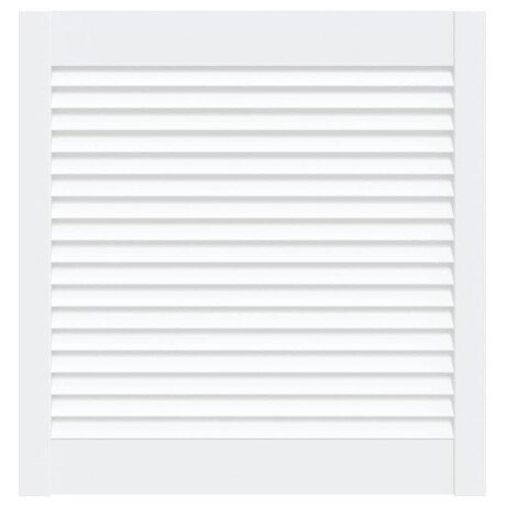 vidaXL Kastdeur met lamellen 61,5x59,4 cm massief grenenhout wit afbeelding2 - 1