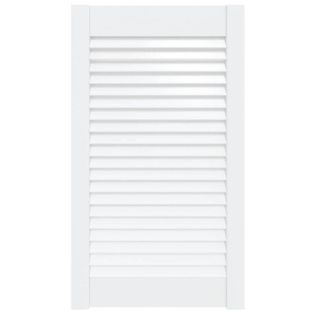 vidaXL Kastdeur met lamellen 69x39,4 cm massief grenenhout wit afbeelding2 - 1