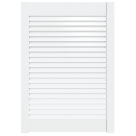 vidaXL Kastdeur met lamellen 69x49,4 cm massief grenenhout wit afbeelding2 - 1
