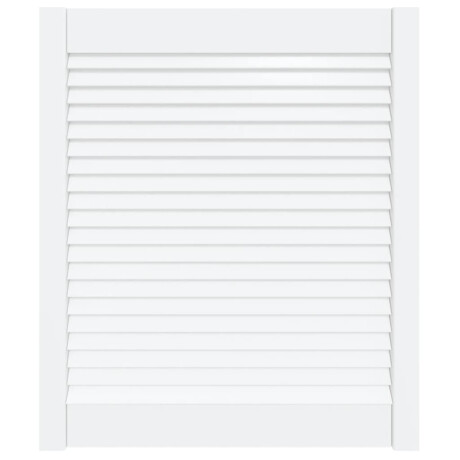 vidaXL Kastdeur met lamellen 69x59,4 cm massief grenenhout wit afbeelding2 - 1