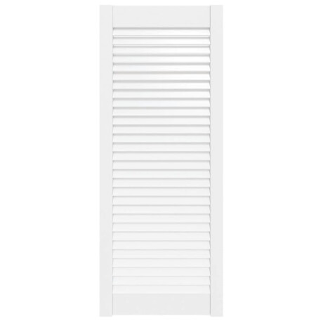 vidaXL Kastdeur met lamellen 99,3x39,4 cm massief grenenhout wit afbeelding2 - 1