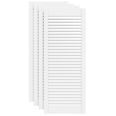 vidaXL Kastdeuren met lamellen 4 st 99,3x39,4 cm gwitrenenhout afbeelding2 - 1