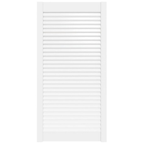 vidaXL Kastdeur met lamellen 99,3x49,4 cm massief grenenhout wit afbeelding2 - 1