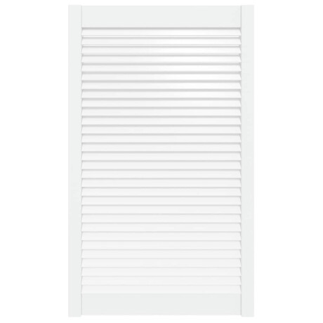 vidaXL Kastdeur met lamellen 99,3x59,4 cm massief grenenhout wit afbeelding2 - 1