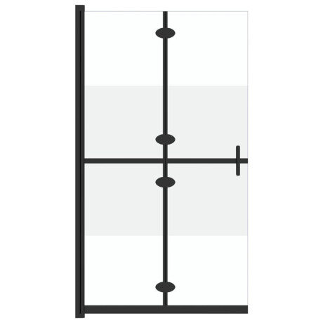 vidaXL Inloopdouchewand inklapbaar 80x190 cm ESG-glas halfmat afbeelding2 - 1