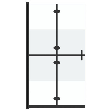vidaXL Inloopdouchewand inklapbaar 90x190 cm ESG-glas halfmat afbeelding2 - 1