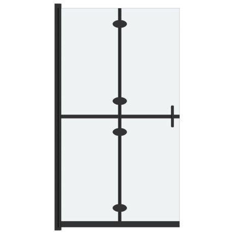 vidaXL Inloopdouchewand inklapbaar 70x190 cm ESG-glas mat afbeelding2 - 1