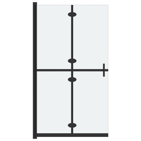 vidaXL Inloopdouchewand inklapbaar 80x190 cm ESG-glas mat afbeelding2 - 1