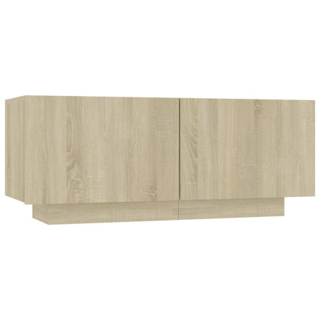 vidaXL Nachtkastje 100x35x40 cm bewerkt hout sonoma eikenkleurig afbeelding2 - 1