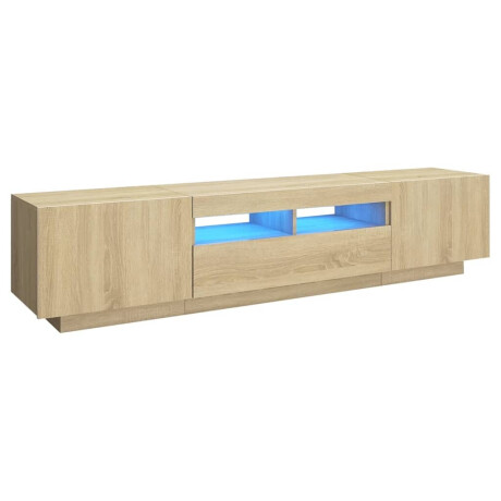 vidaXL Tv-meubel met LED-verlichting 180x35x40 cm sonoma eikenkleurig afbeelding2 - 1