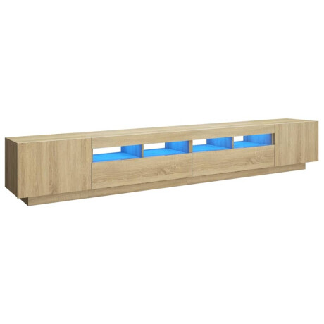 vidaXL Tv-meubel met LED-verlichting 260x35x40 cm sonoma eikenkleurig afbeelding2 - 1