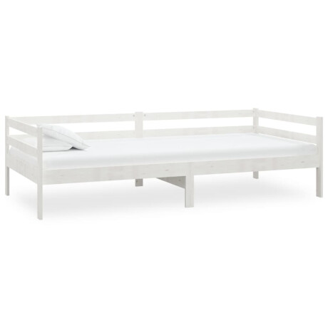 vidaXL Slaapbank massief grenenhout wit 90x200 cm afbeelding2 - 1