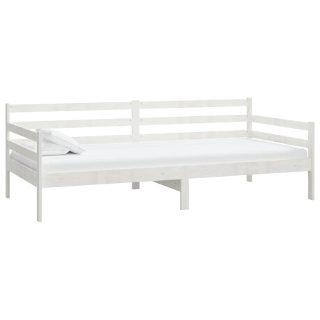 vidaXL Slaapbank massief grenenhout wit 90x200 cm afbeelding2 - 1