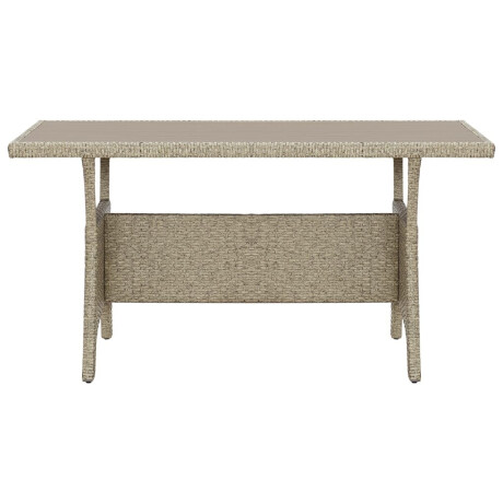 vidaXL Tuintafel 120x70x66 cm poly rattan grijs afbeelding2 - 1
