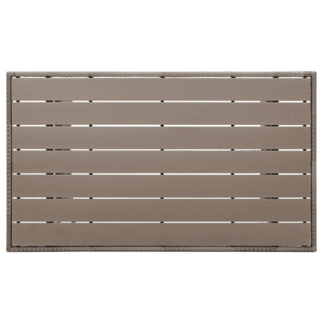 vidaXL Tuintafel 120x70x66 cm poly rattan grijs afbeelding2 - 1