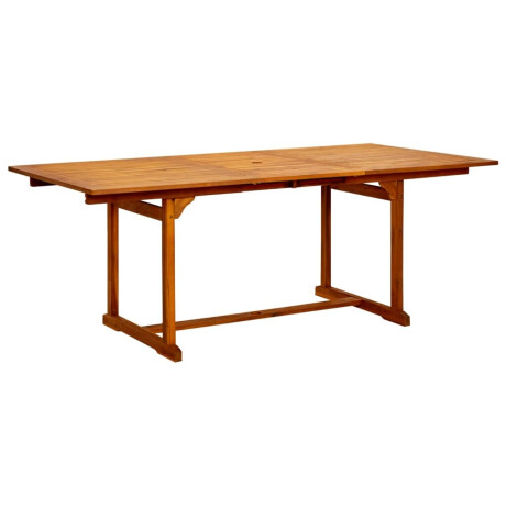 vidaXL Tuintafel (150-200)x100x75 cm massief acaciahout afbeelding2 - 1