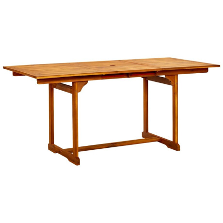 vidaXL Tuintafel (120-170)x80x75 cm massief acaciahout afbeelding2 - 1
